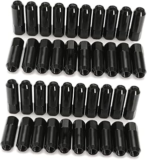 Wakauto 40 Peças Designs Simples Preto Preto Em Noir Conjunto De Peças De Porcas De Alumínio Para Carro Automotivo Acessórios Automotivos Acessórios Para Carro Porcas De Acessórios