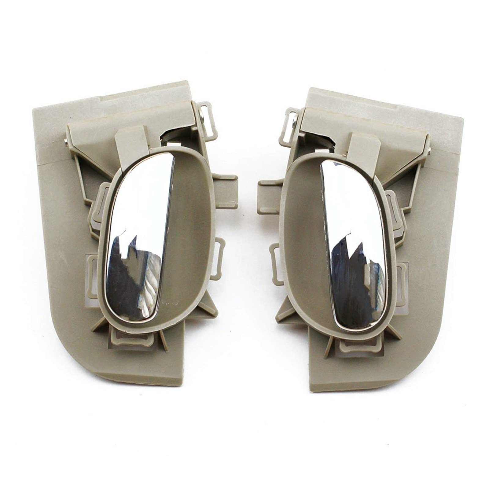 Auto Maniglia Portiera Interna 1 Paio Chrome Beige Auto all'Interno Maniglia Interna della Porta Sinistra Destra per Peugeot 206 207 206cc per Citroen C2 Maniglie Interne Portiere