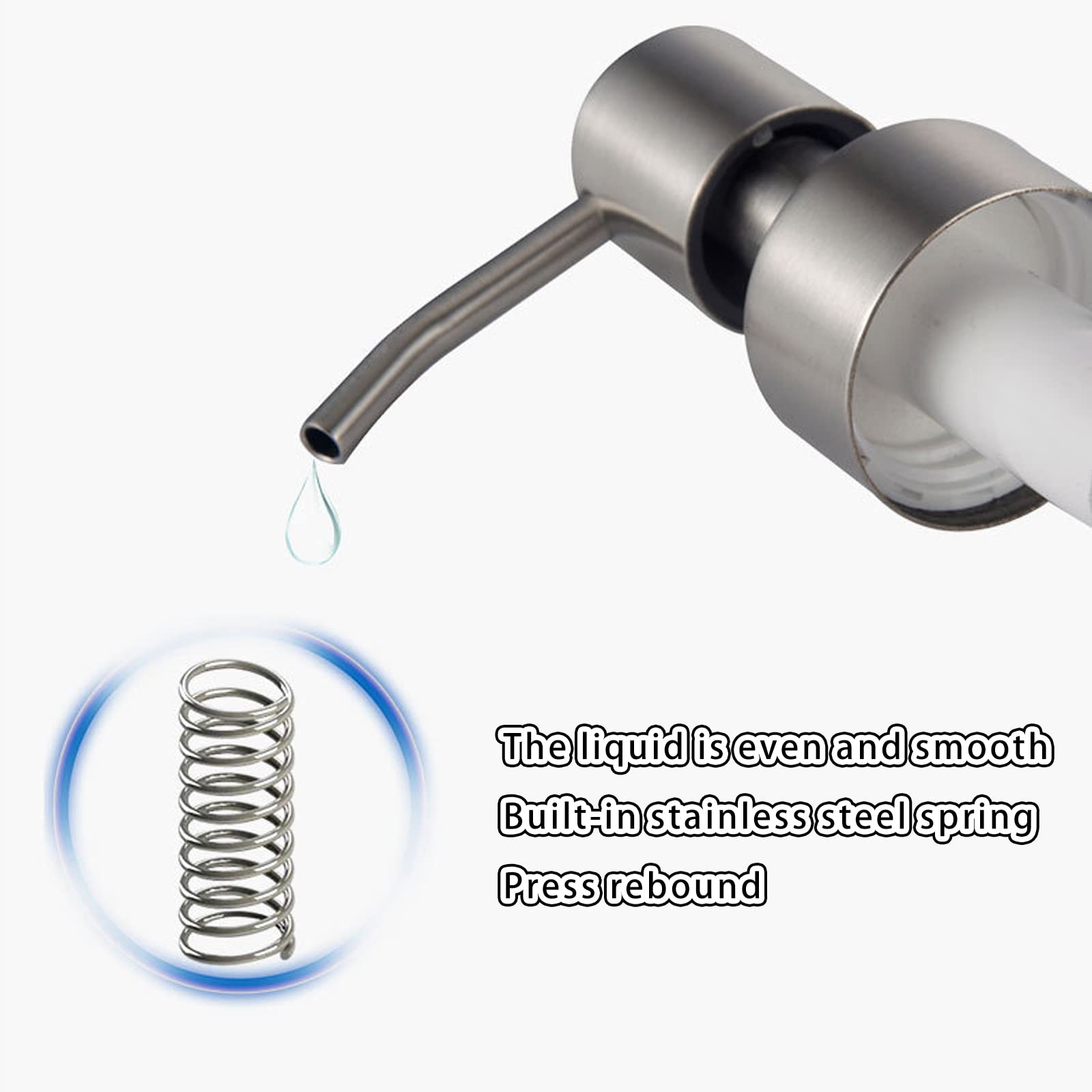 2 Stück Seifenpumpen Edelstahl - 28mm Gewinde Ersatzpumpen Für Seifenspender