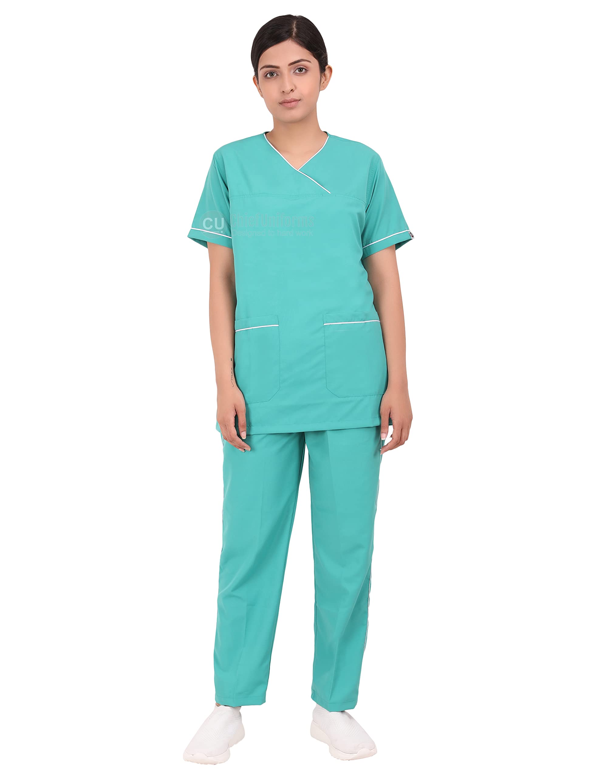 Proexamine Surgicals Scrub Suit set piping design for Women/Female with Matching Scrub Cap (32-XXS, Sea Green) (B09T7GJ8CV) Amazon Price History, Amazon Price Tracker