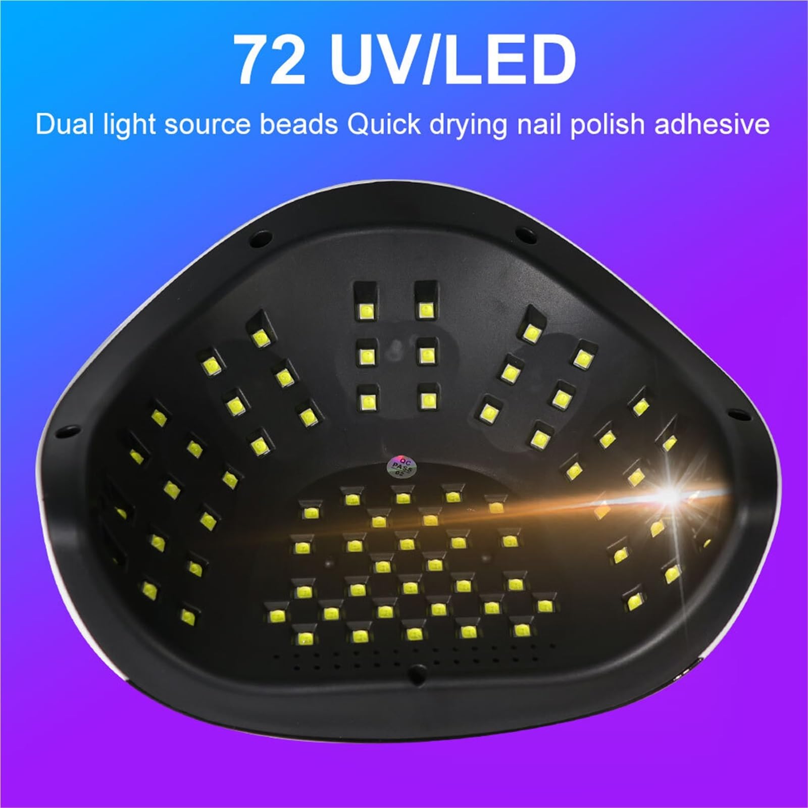 Lampa do paznokci, Lampa Do Suszenia Paznokci LED O Dużej Mocy, Szybkoschnąca, Lakierów, Z Automatycznym Czujnikiem, UV/LED Zdobienia,na podróż do domu