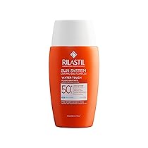 Rilastil Sun System Water Touch Fluido Comfort, Fluido Solare Idratante Viso, Effetto Setoso e Matt, SPF 50+, per Tutti i Tipi di Pelle, Confezione da 50 ml