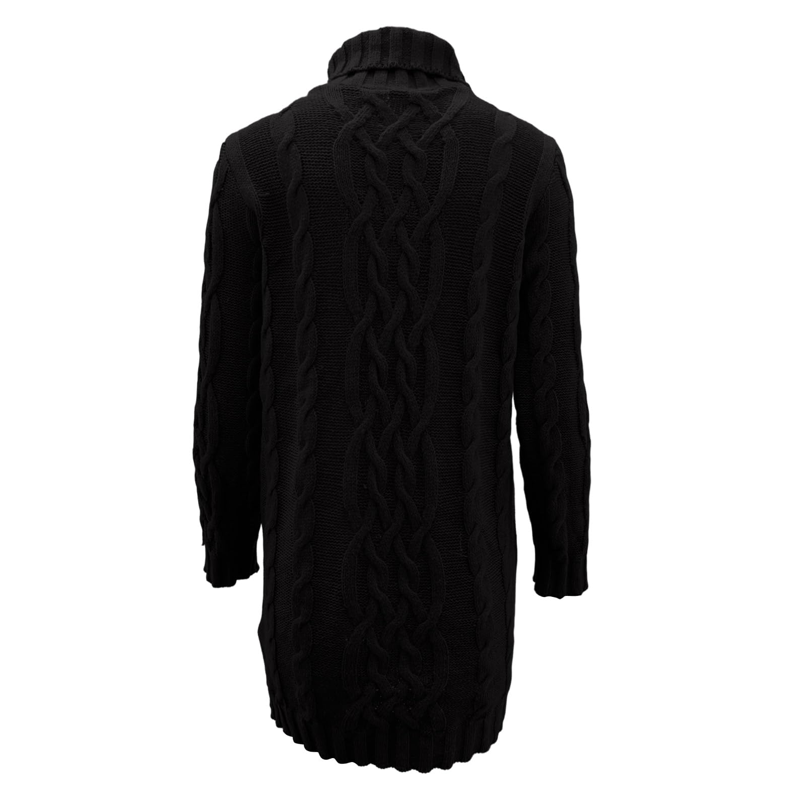 FUPODD Strickkleid Damen Winter Rollkragen Grobstrick Pulloverkleid Damen Oversize Kurz Winterkleid Elegant Warm Pullikleid Zopfmuster Strick Kleid Langarm Kleider Frauen Kurze Gestrickt Herbstkleid