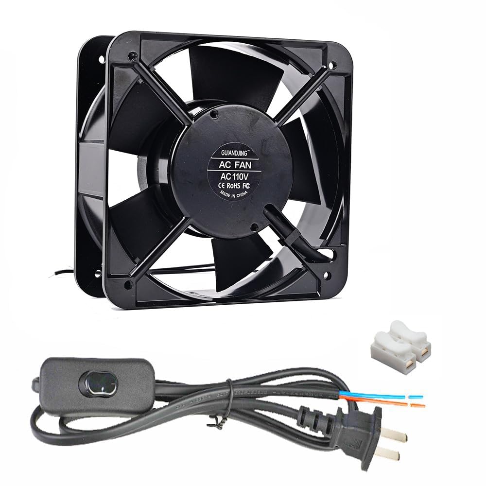 15050 Cooling Fan, 15cm 150mm X 50mm 5 Inch AC 110V Ball Bearing Brushless High CFM 2614RPM AC110V fan-15050
