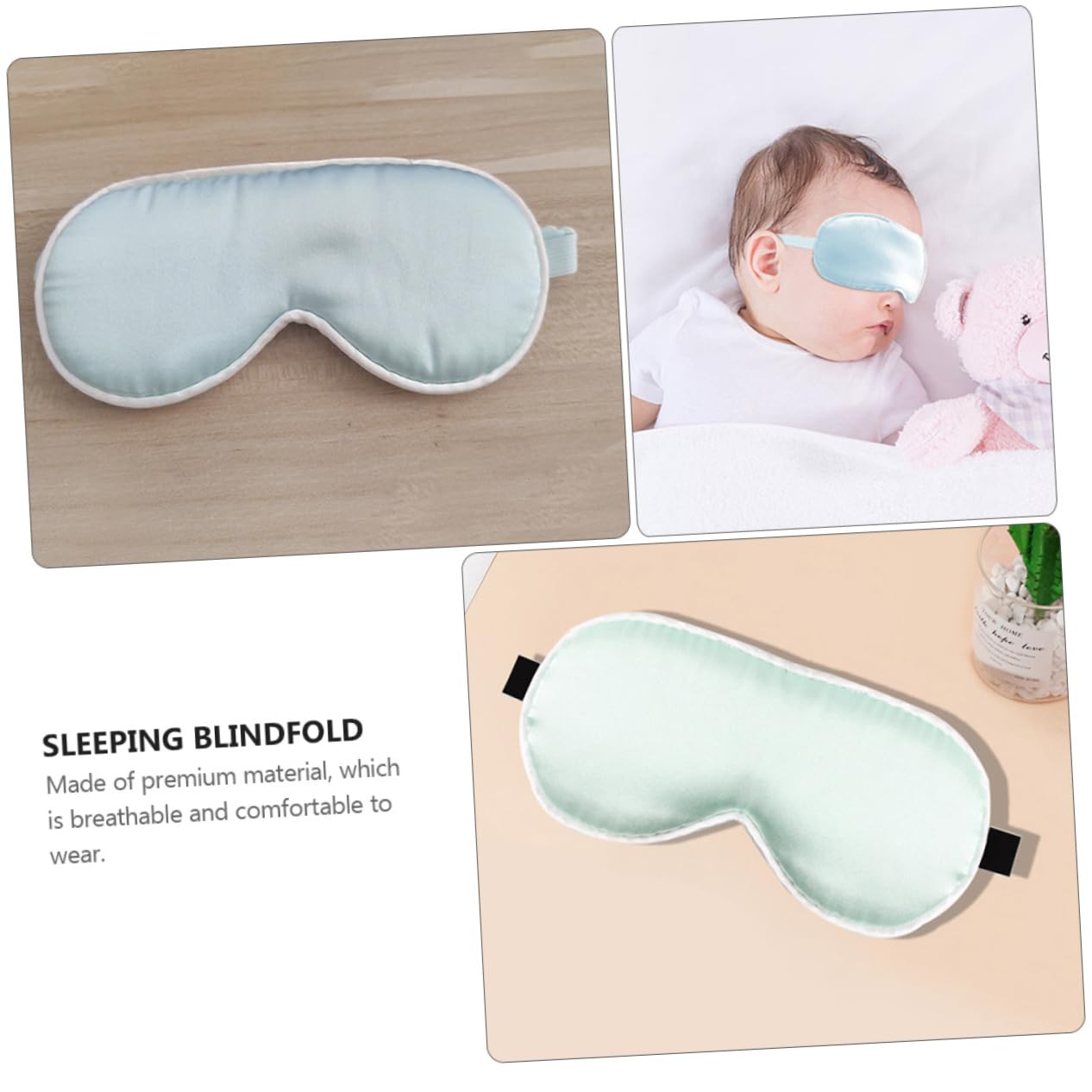 Beavorty 5St Brille sensorisch Schläfer Auge für Blackout augenpflaster eyepatches Augenschutz für Schlafmaske aus Seide für Maulbeerseide Sky-blue