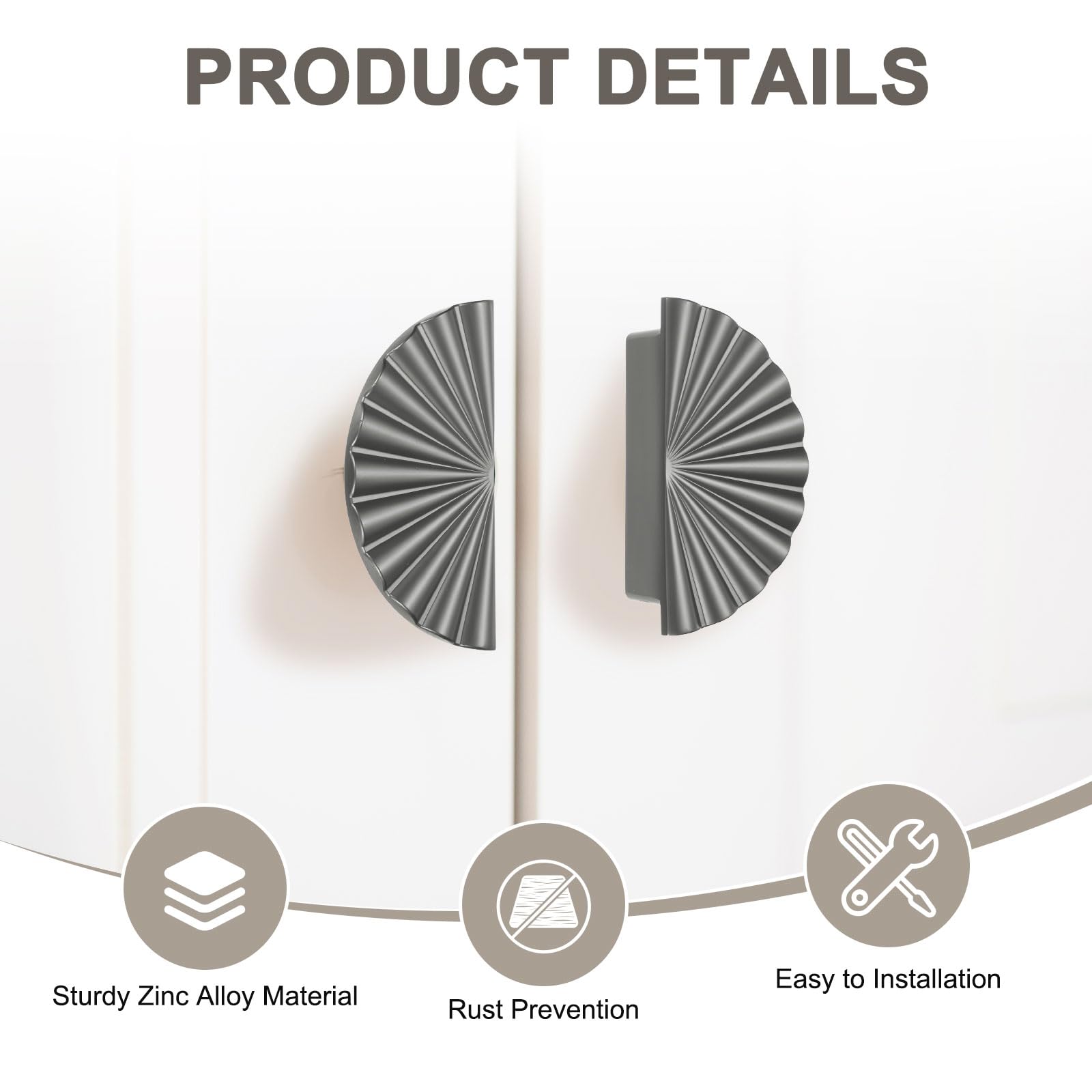 M METERXITY 2-Pack Brushed Cabinet Knobs - Image 2