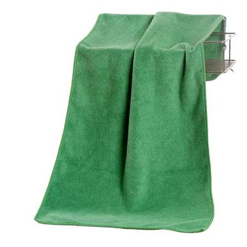 Kfxysm Green Bath Towels Large Soft Thicken Microfiber Bath Towel, Soft High Absorption And Quick-Drying, Beach Bathroom(,100X200 Cm)