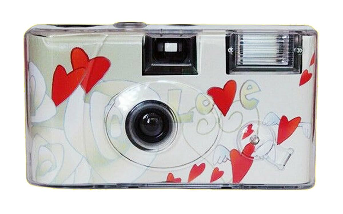 5X Topshot Fliegende Herzen Einwegkamera/Hochzeitskamera (27 Fotos, Blitz, 5-er Pack) MHD 12.2025