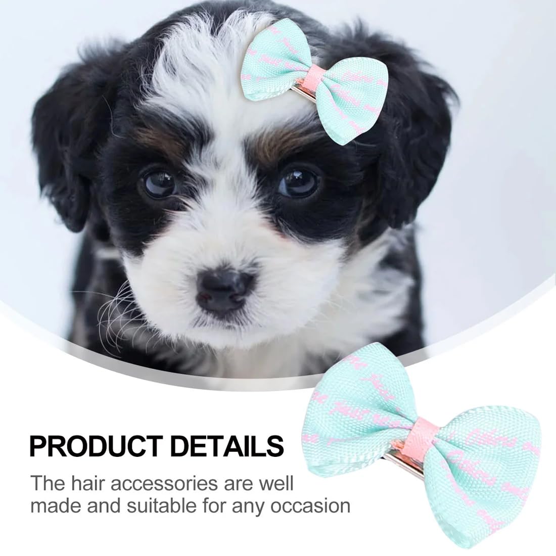 10 Pièces Barrettes pour Chiens, Chat, Chiot, Nœud Papillon, Petites Pinces à Cheveux de Chien Mignon