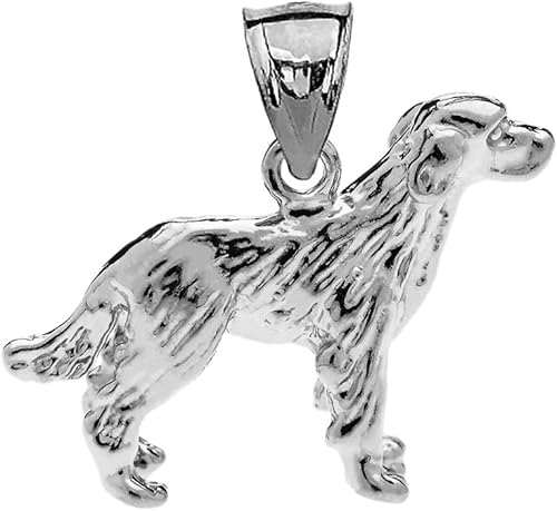 Colgante de plata de ley Labrador encanto maciza