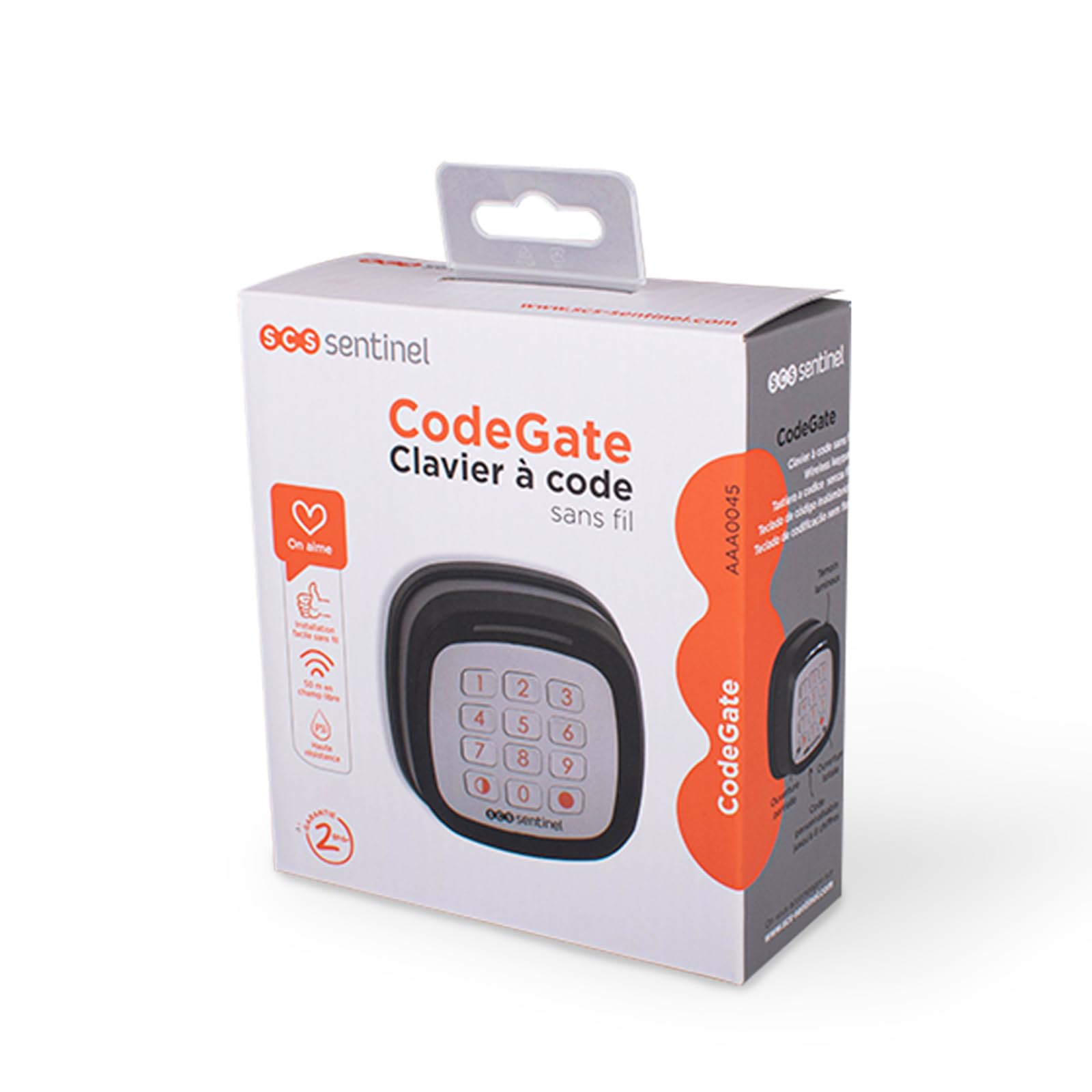 CODEGATE Funk-Codetastatur für Tor – Reichweite 50 m – IP55 – AAA0045 | Ausschließlich mit SCS Sentinel Torantrieben kompatibel – Gesamt- und Teilöffnung – Kabellose Installation
