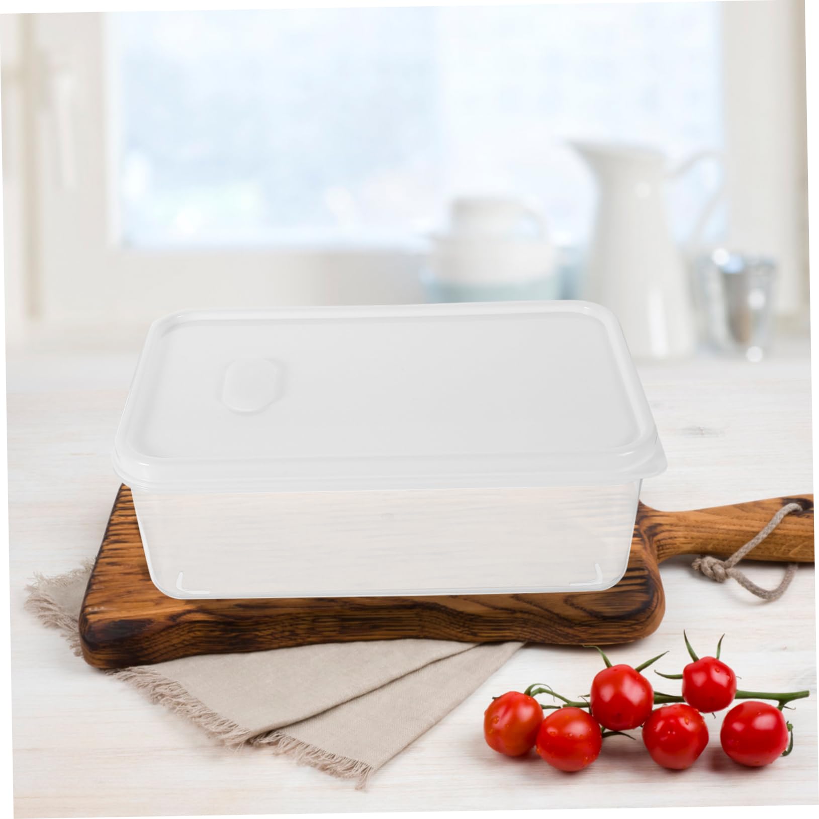 TOPBATHY 4 Pz più croccante cucina contenitori cucina contenitore cibo ermetico scatola pane colleghi bread box frigorifero porta alimenti detentore di freschezza pp bianca
