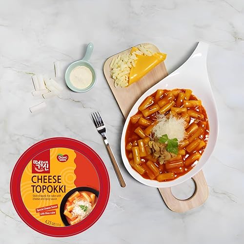 Miniatura 3 de Dongwon Auténtico pastel de arroz coreano Topokki con sabor cremoso a queso, popular comida callejera coreana, fácil de preparar, aperitivo