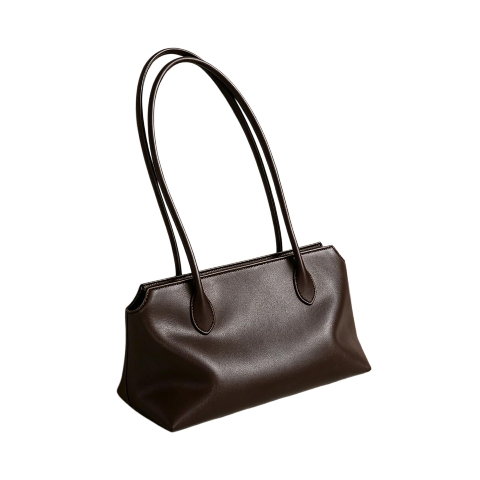 beauty case Borsa In Pelle Reale A Spalla Delle Ascelle Di Grande Capacità Per Pendolari Elegante L'uso Quotidiano Del Lavoro-black