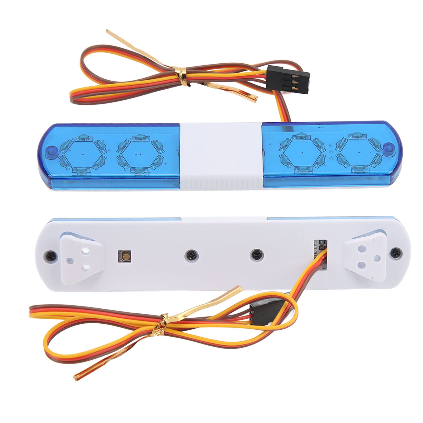 Kit Lumière LED RC 4 Modes Avec Flash Stroboscopique Pour Voitures 1/8 1/10 – Rouge/Bleu – Simulation Auto