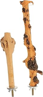 Didiseaon 4 Pcs Bird Standing Stick Wooden Toys Chew Toys Budgie Cage Accessories Pet Training Stand Parrot Climbing Toys Bird Perch Wooden Bird Plaything Household Parrot Perch Bird Supply