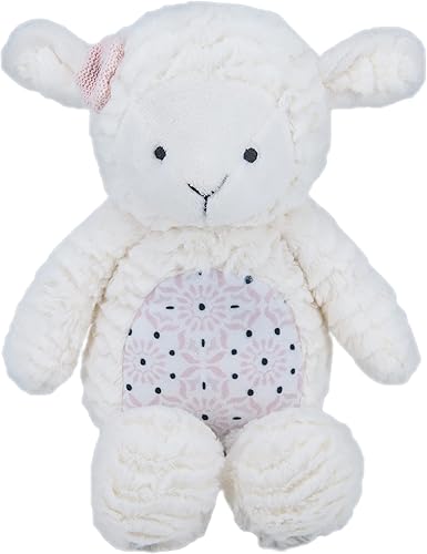 Miniatura 1 de Levtex Baby - Fiori Peluche - Cordero - Marfil, Rosa, Carbón - Accesorios de guardería - Tamaño 6 x 8 x 16 pulgadas.