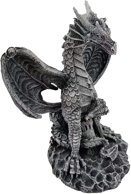 G&H Decor DRA001 - Mythical Dragon - Poly Resin Statue - Hand Finished with Intricate Detail - Suitable for Indoor or Outdoor Use - Frost Resistant