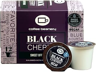 Black Cherry Decaf Coffee Pods by Coffee Beanery | 12ct Medium Roast Arbica Coffee