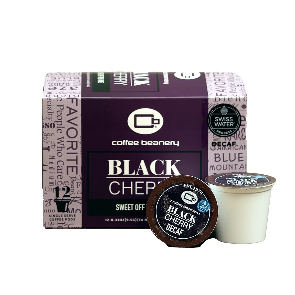 Black Cherry Decaf Coffee Pods by Coffee Beanery 12ct Flavored Decaf Coffee Pods