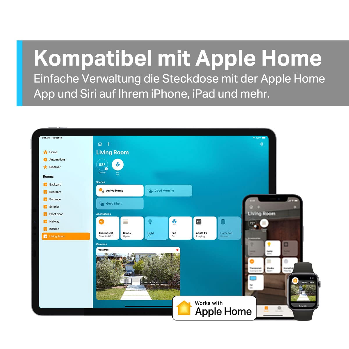 TP-Link Tapo P300 steckdosenleiste mit 2 USB-Anschlüsse & 1 Type C-Anschlüsse,Mehrfachsteckdose Sicherheitsgarantie,funktioniert Alexa,Google Home,HomeKit Sprachsteuerung,Fernzugriff,1.5M,Weiss