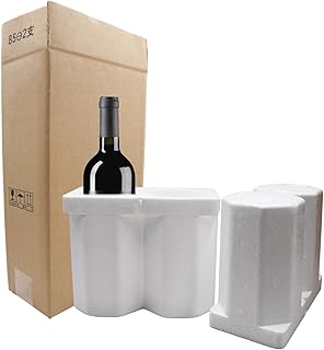 Double Bottle Wine Shipping Box with Corrugated Paper and Protective Foam, Wine Shipping Packaging Boxes