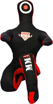 Kids Grappling Standing Dummy - Unfilled Wrestling, Jiu-Jitsu, MMA Training Dummy with Moveable Arms and Legs Durable Polyester Fabric