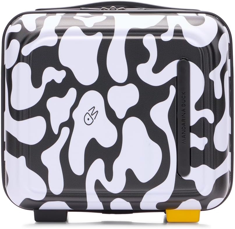 MANDARINA DUCK Logoduck + Printed Beauty Case Moire Black White