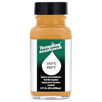 Tempil 24421 TEMPILAQ Advanced TL060 Temperature Indicating Liquid, 343 Degree C/650 Degree F, 2 oz.Ideal for Heat Treating, Brass Annealing, and Glass production, Made in USA