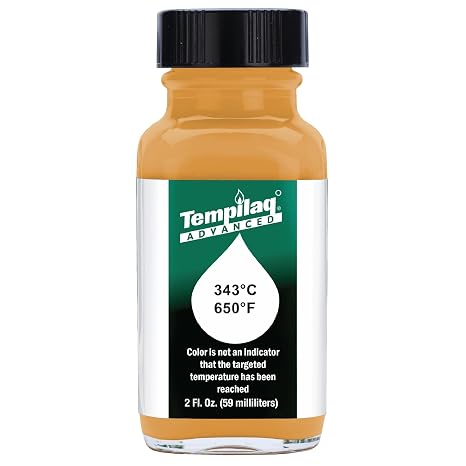 Tempil 24421 TEMPILAQ Advanced TL060 Temperature Indicating Liquid, 343 Degree C/650 Degree F, 2 oz.Ideal for Heat Treating, Brass Annealing, and Glass production, Made in USA
