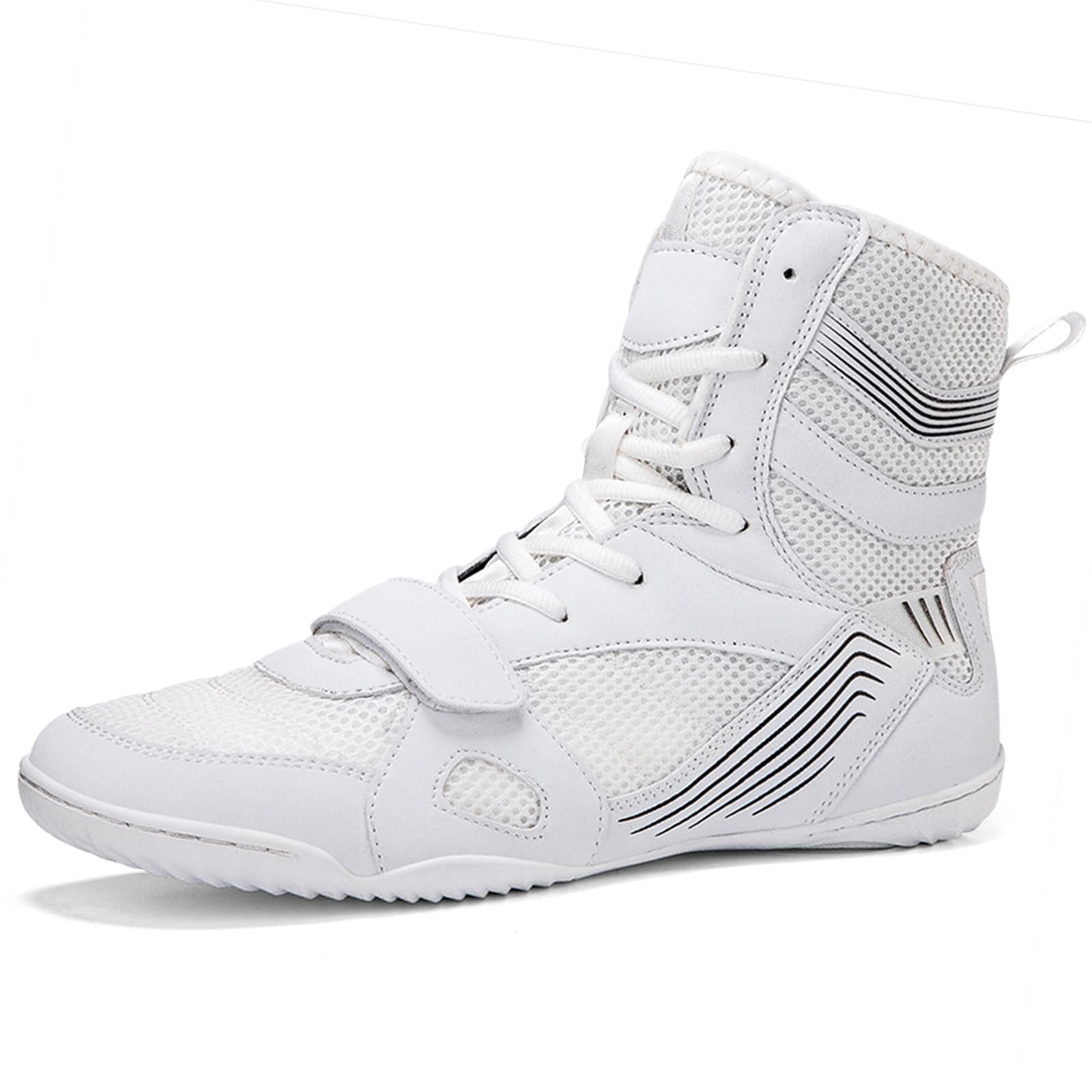 Botas De Boxeo para Hombres, Calzado De Lucha para Adultos Jóvenes Zapatillas para Entrenar Artes Marciales Mixtas para Mujeres Niños Adolescentes