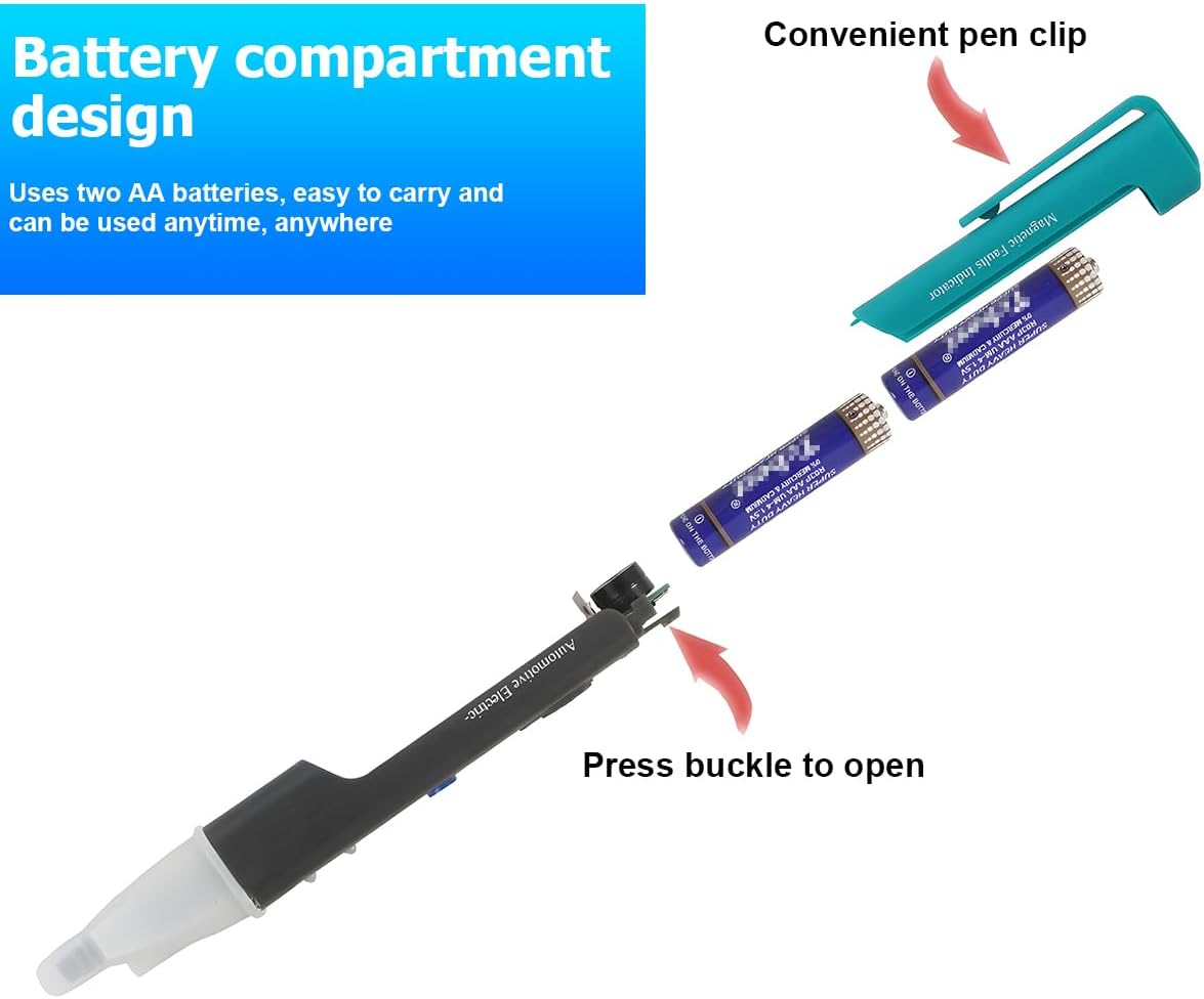 Car Ignition Coil Tester, MST-101 Auto Spark Electronic Fault Detector with LED Light Indicator, Ignition Electromagnetic Induction Test Pen Tool, Universal Vehicle Accessories