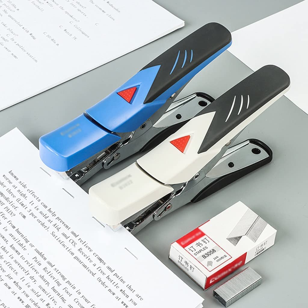 Hefter, Manueller Hefter for den Heimgebrauch, Handhefter mit 5000 Heftklammern, 25 Blatt Kapazität, manueller Desktop-Papierhefter, Verwendung von 26 und 24/6 mm