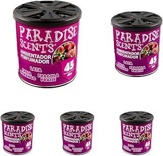Paradise Scents Paradise PER80123 Perfumador Lata Gel Fresa 100 g (Paquete de 5)