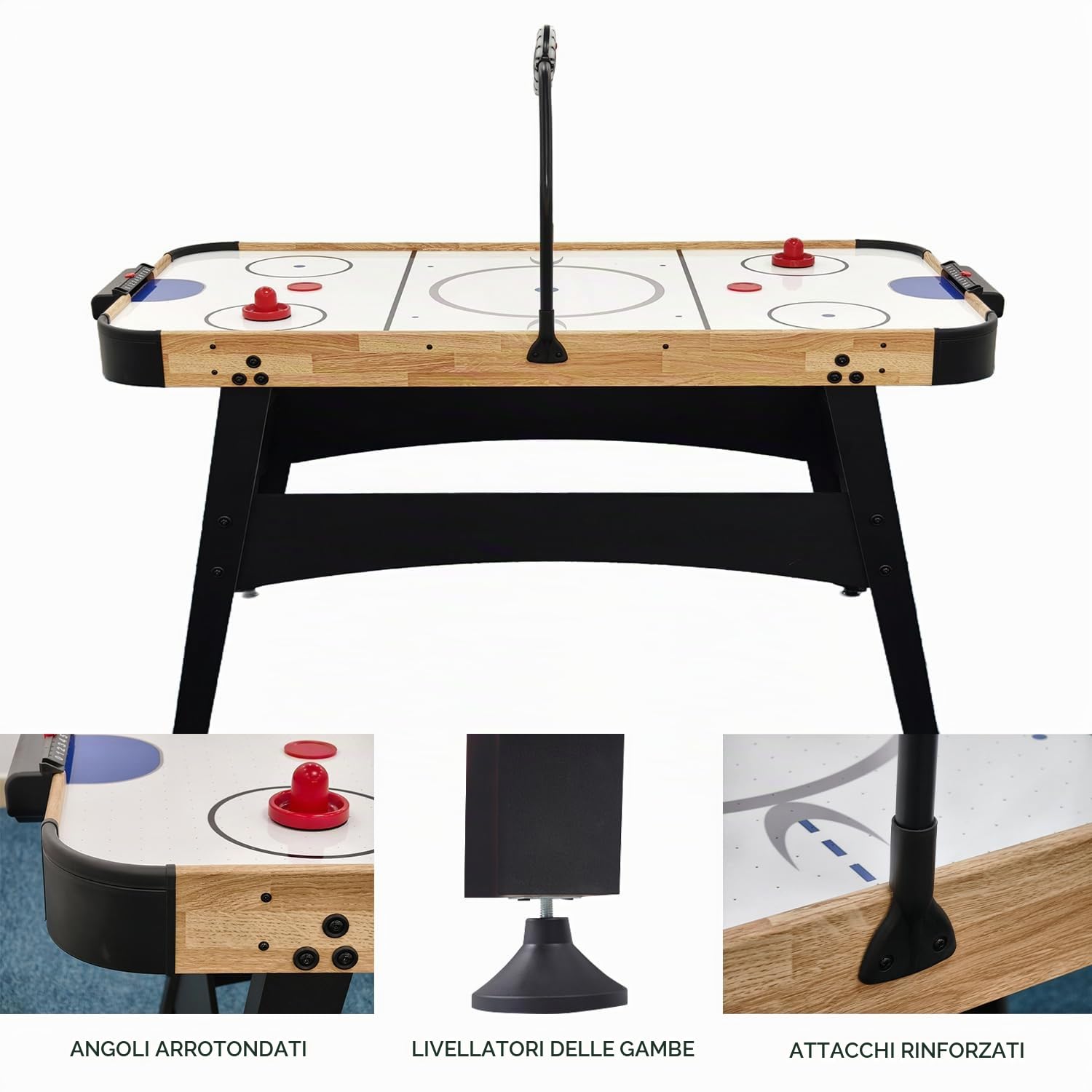OYE Tavolo da hockey ad aria da 54 pollici con segnapunti elettronici e illuminazione digitale, set di giochi di hockey