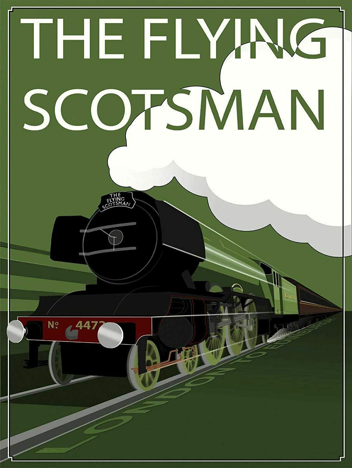Flying Scotsman Vintage Metal Tin Sign Wall Home Wall Art Metal Tin Sign, Cave, Bar, Club, Home Wall Art Metal Tin Sign 5.5x8inch