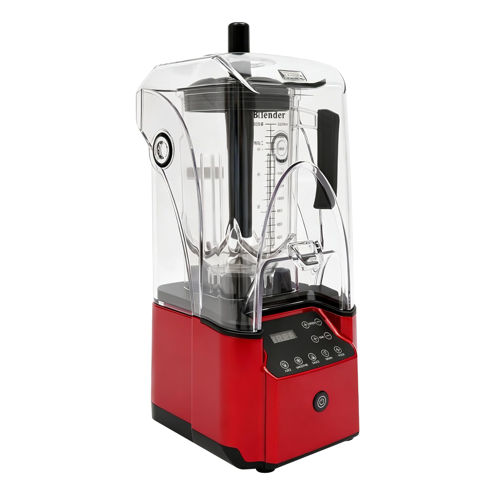 Mikser stojący 2200 W, pojemność 2,2 l, mikser stojący, blender cichy, do smoothie, inteligentny mikser o wysokiej wydajności, rozdrabniacz lodu, rozdrabniacz do lodu, mikser kuchenny z osłoną