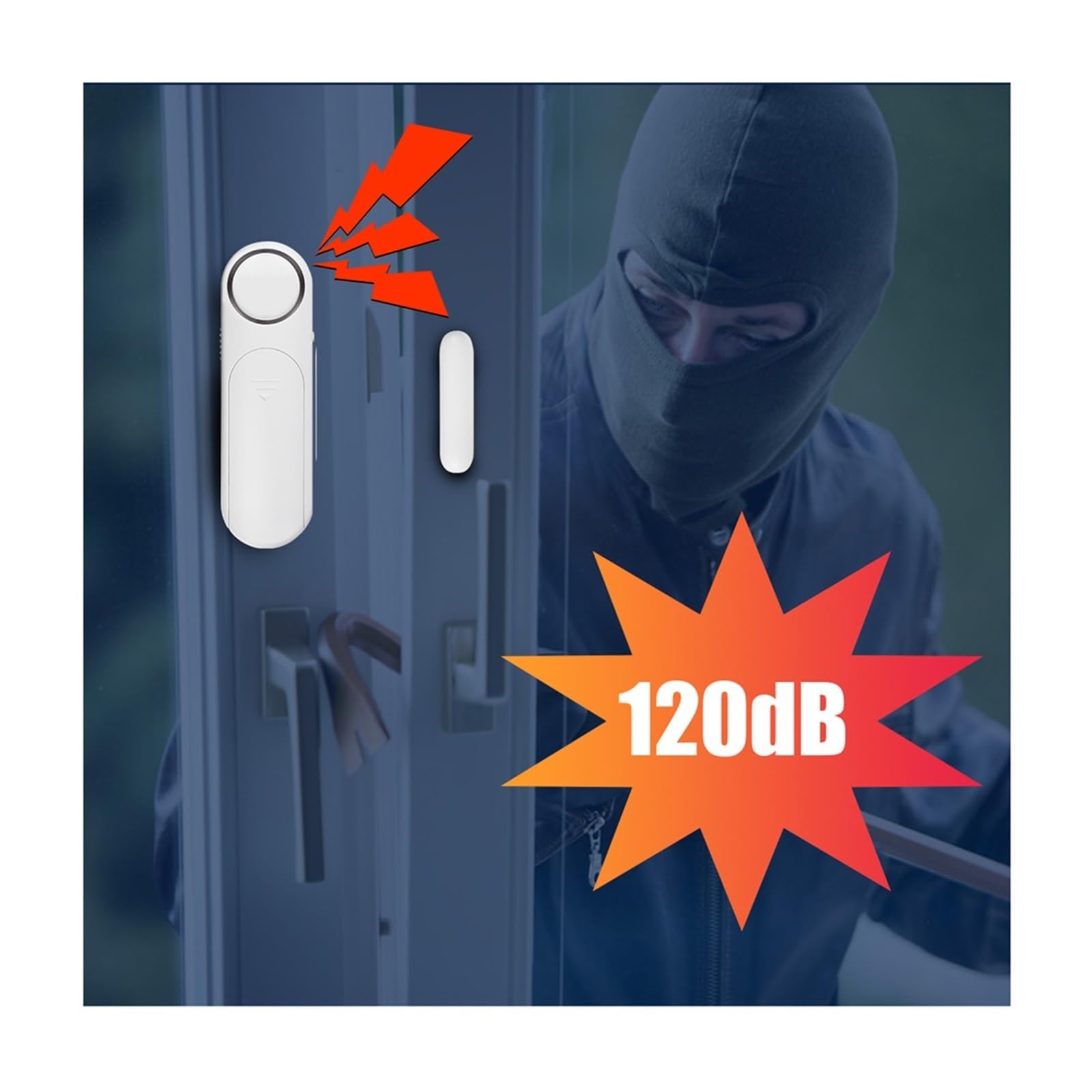 Sistema de alarma Alarma inalámbrica con Sensor magnético for puerta y ventana, 120dB, antirrobo, 300 pies, detectores de Control remoto, sistema de alarma de seguridad for el hogar Tasa cero de falso