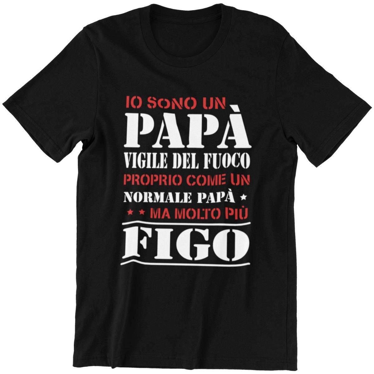 T-shirt Uomo Vigili Del Fuoco Con Stampa "Intervento FFW" Volontario, Cotone M4