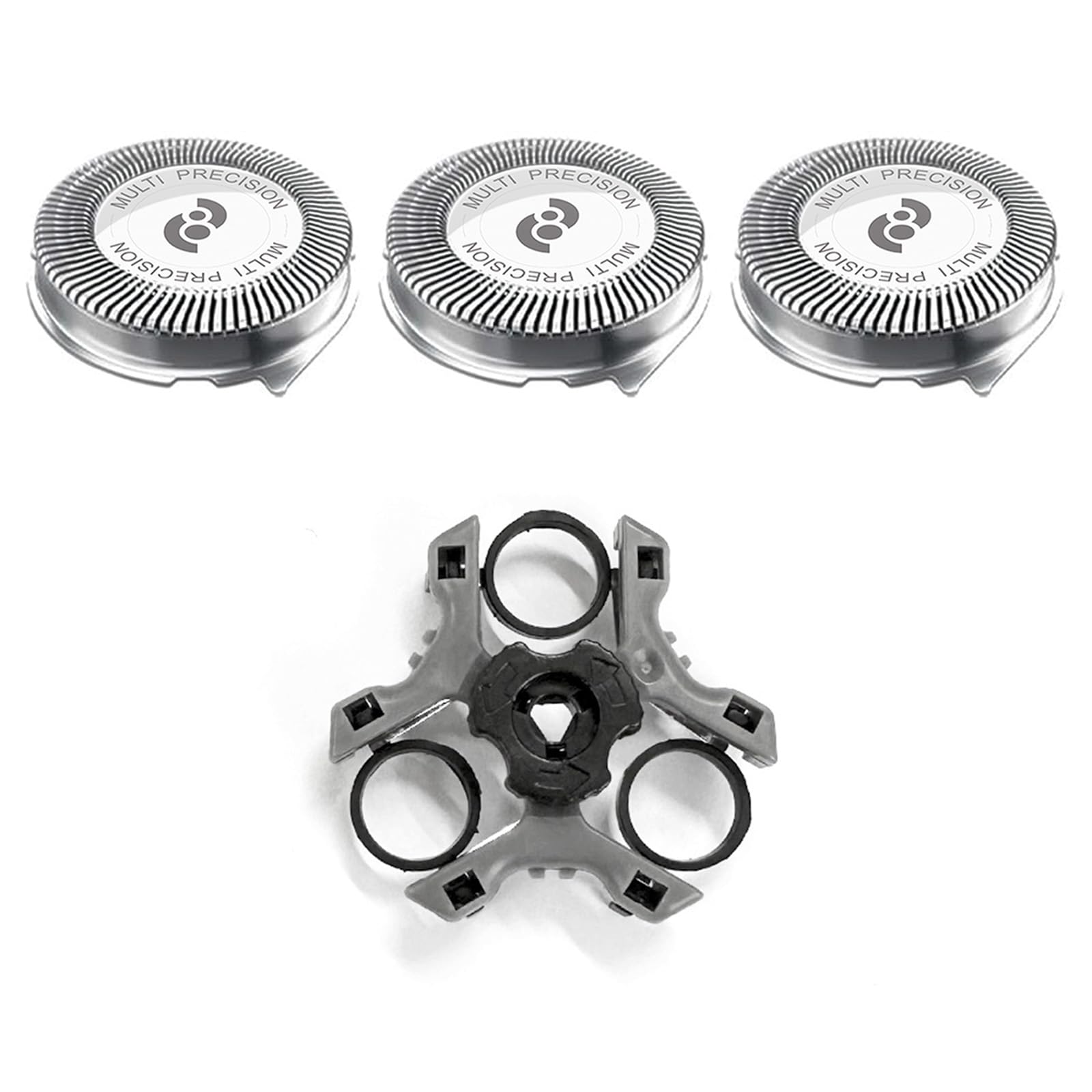 HQ8 Replacement Heads for HQ8 Aquatec Shaver 3 Pc with 1 Pc Pack Cutterhead Retaining Ring