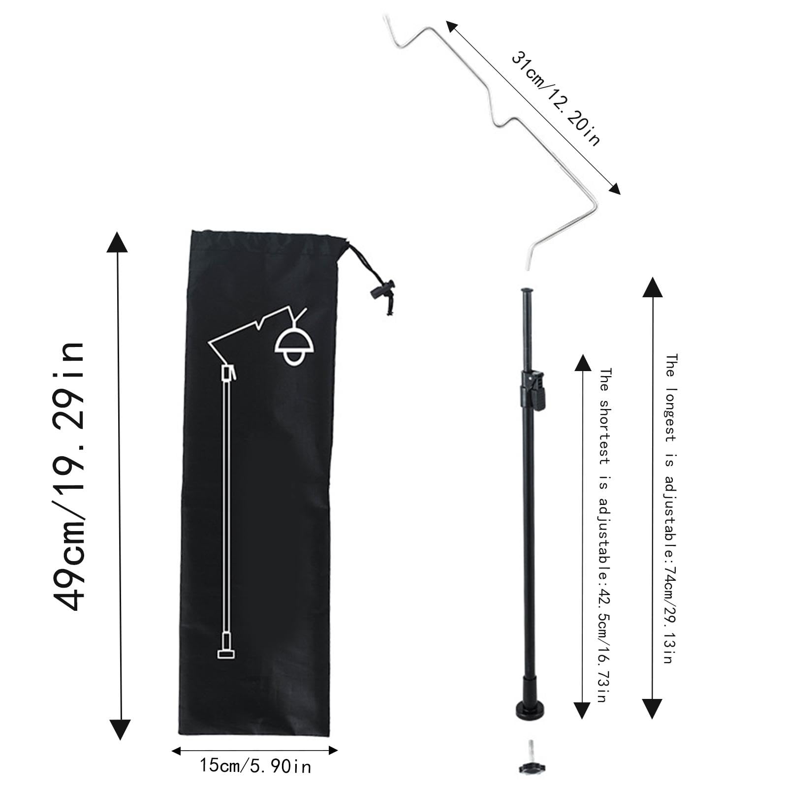Support à suspendre pour lanterne de camping, support de lampe de table de camping pour lanternes, paniers de plantes, décoration de mariage, or rose