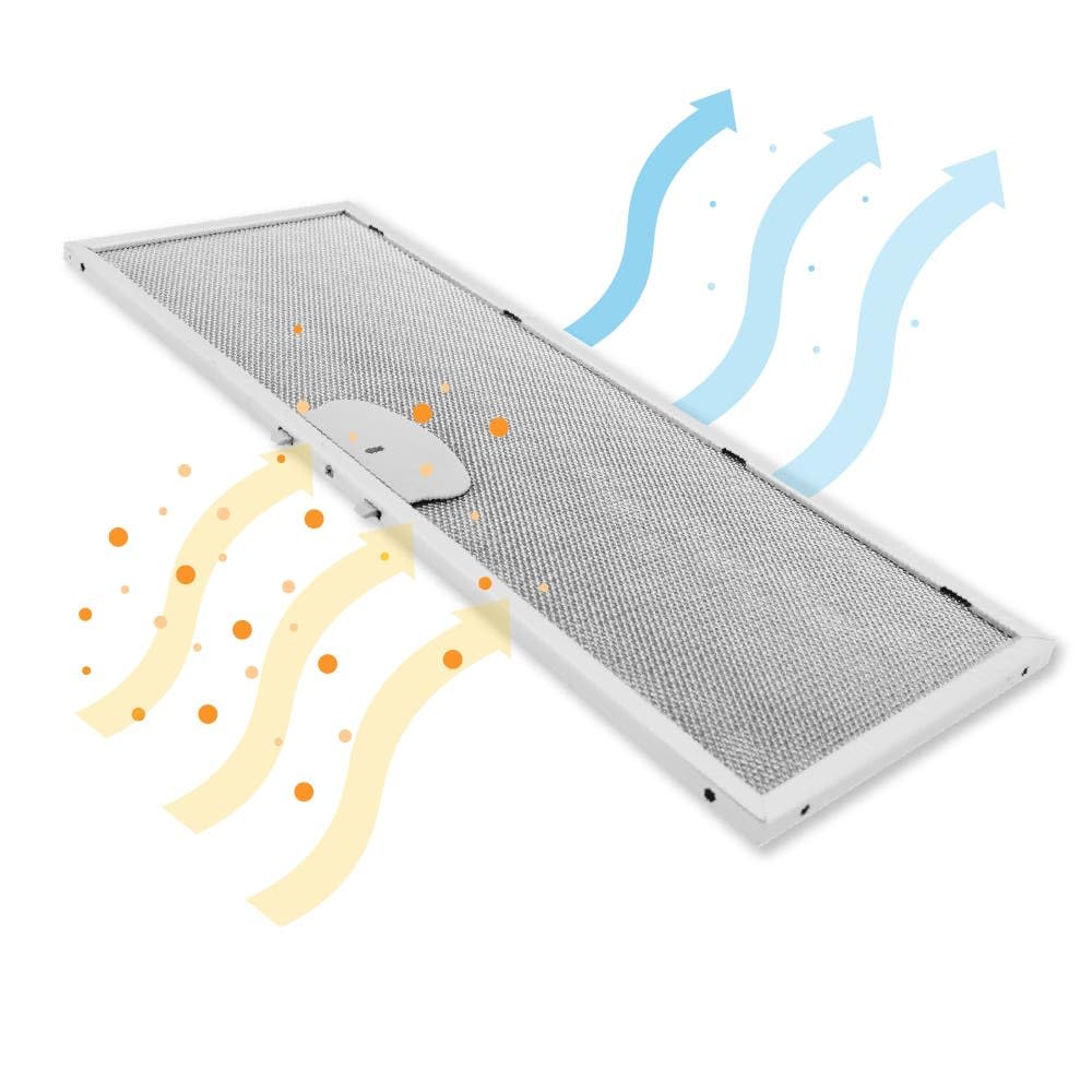 AllSpares Metalowy filtr przeciwtłuszczowy do okapów kuchennych odpowiedni do Airone ACFMAA9X150X398000 | zamiennik do Donizetti, Leonardo, Mida 60, Mida 90, Salieri, Tide, filtr metalowy, 398 x 150