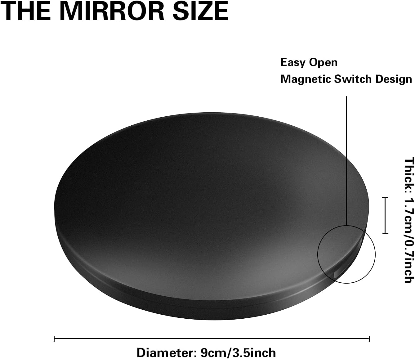 Audingull Compact Mirror with LED Light, 1X/10X Magnifying Mirror Rechargeable Lighted Makeup Mirror Touch Dimmable, Pocket Handheld Portable Compact Lighted Magnifying Travel Mirror