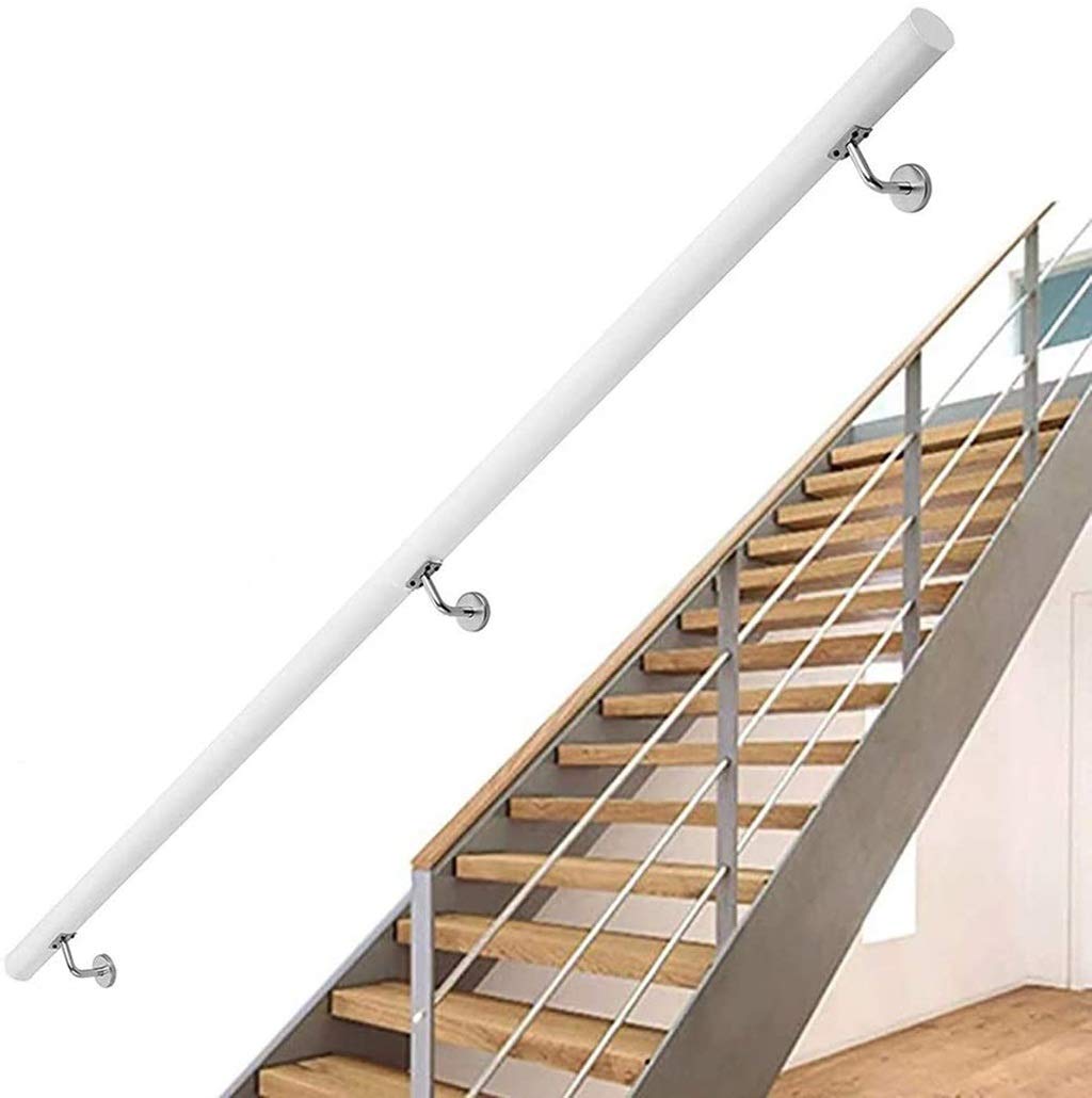Rambarde d'escalier en bois blanc 320 cm pour sécuriser vos étages