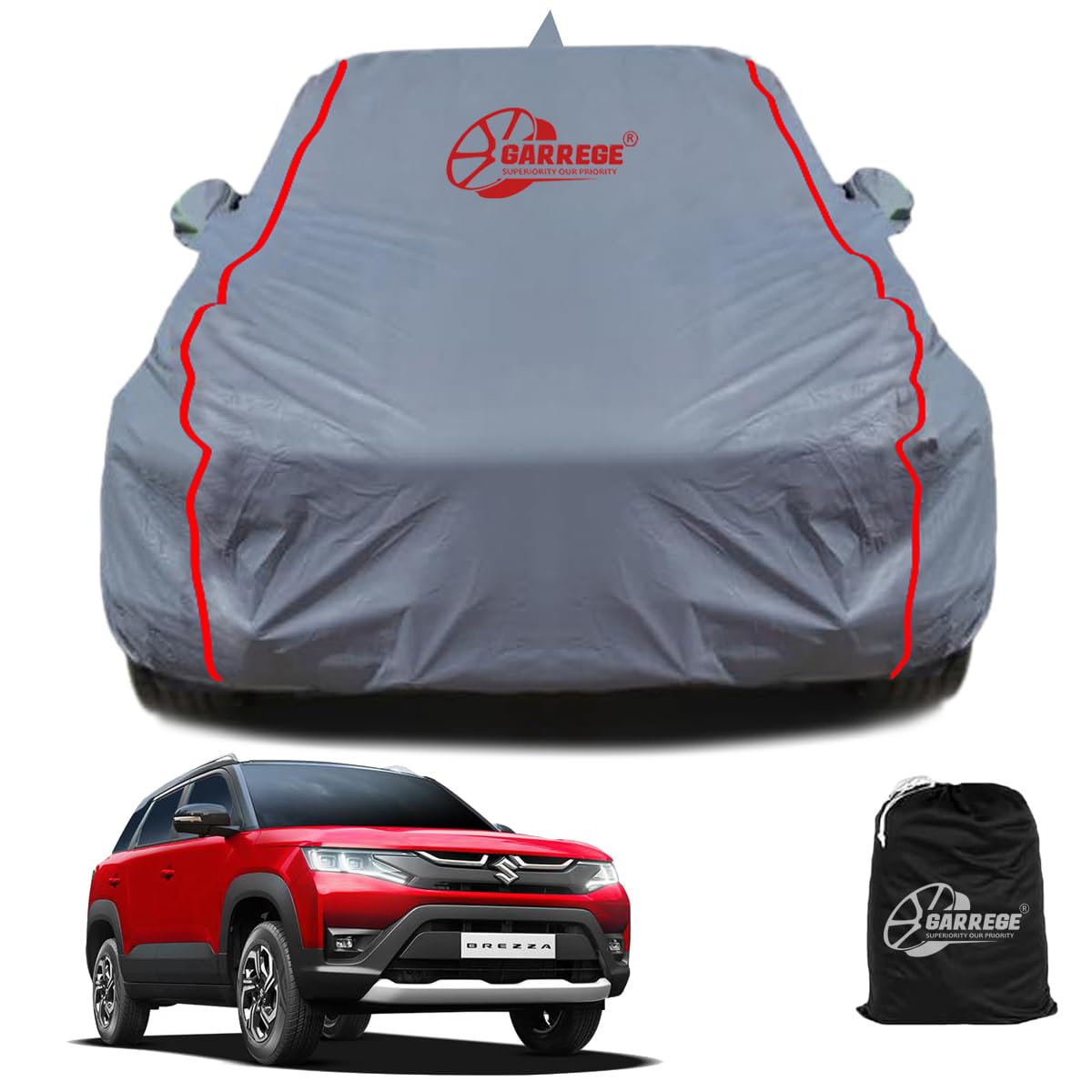 GARREGE Brezza Car Cover Waterproof 2023 2024 Models With Free Bag And All Weather For Car Cover,100% Waterproof Outdoor Car Covers Rain Snow Uv Dust Protection. Custom Fit, Grey (B0CNYW1PX3) Amazon Price History, Amazon Price Tracker