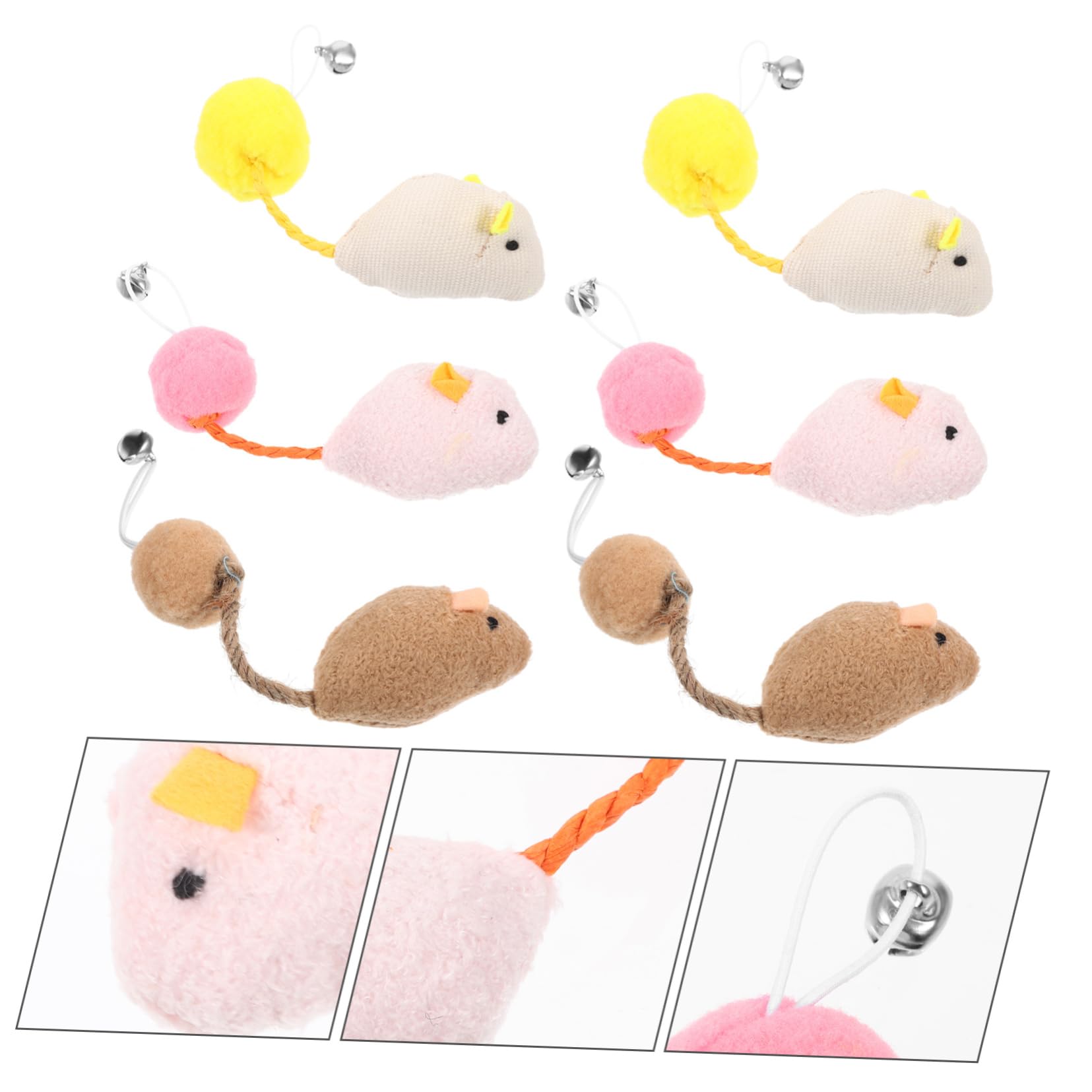 Toddmomy Lot De 6 Jouets pour Chats Et Souris Compacts Et Réutilisables À Gratter Et À Transporter