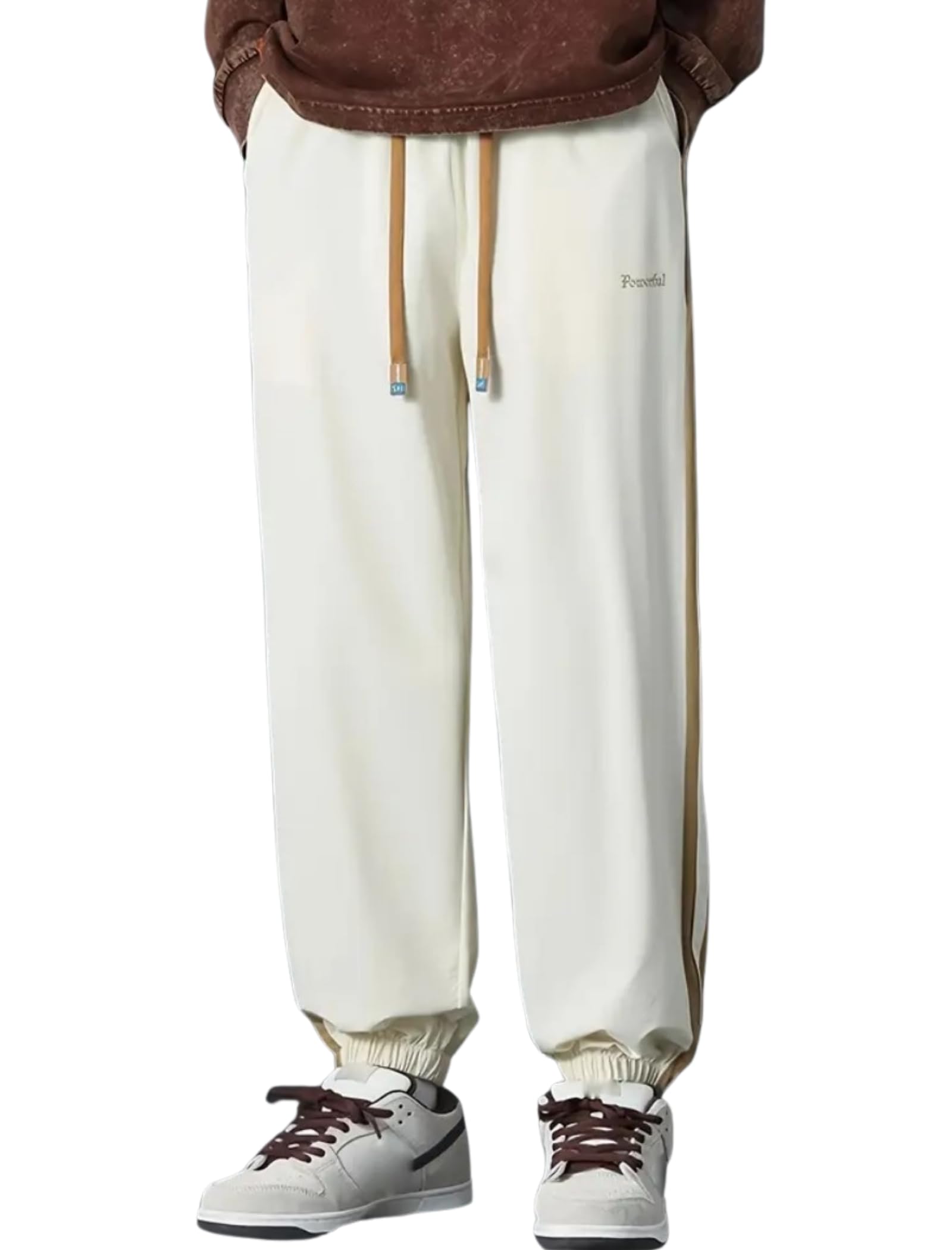 Men's Relaxed Fit Solid Striped Pattern Lycra Blend Jogger Trouser Pant with Standard Length and Elastic Band Closure Type | Trouser for Men Regular Fit | Joggers Pant for Man-picture-21