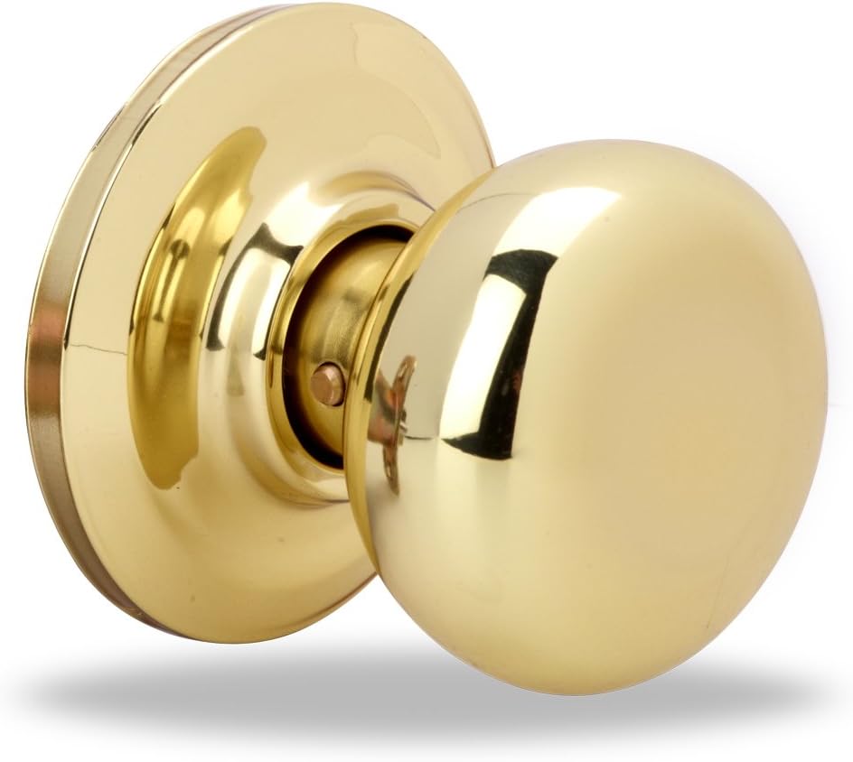 Yale YH Collection Cambridge Knob in Polished Brass - Dummy