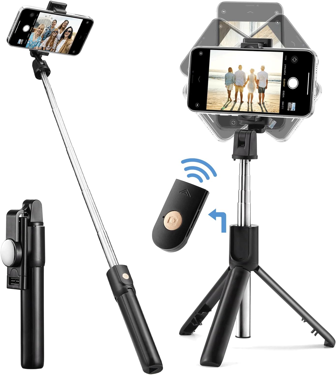 Salandens Palo Selfie Trípode,Selfie Stick Trípode Inalámbrico con ...