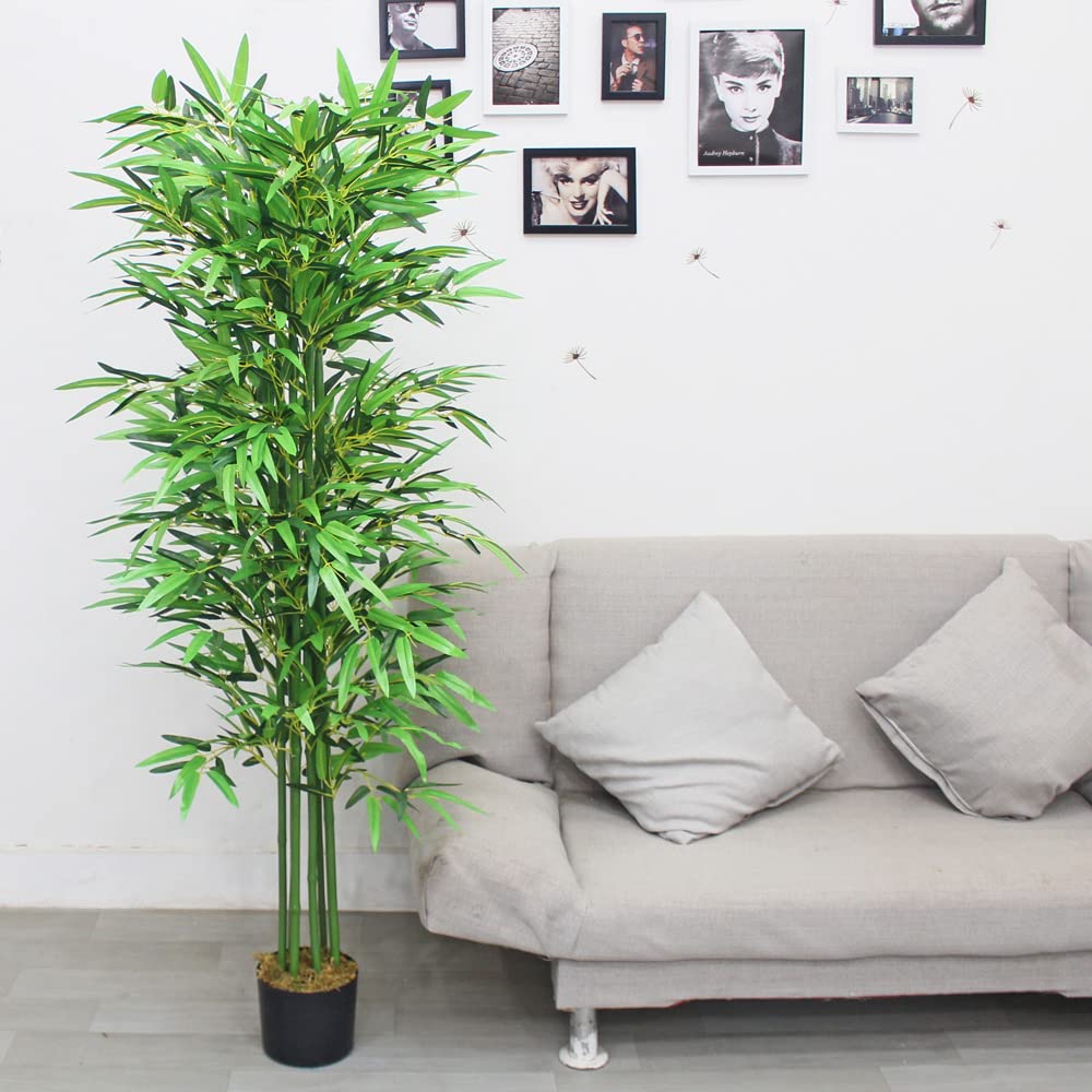 Bambou Plante Artificielle Artificiel Plastique 160cm Decovego